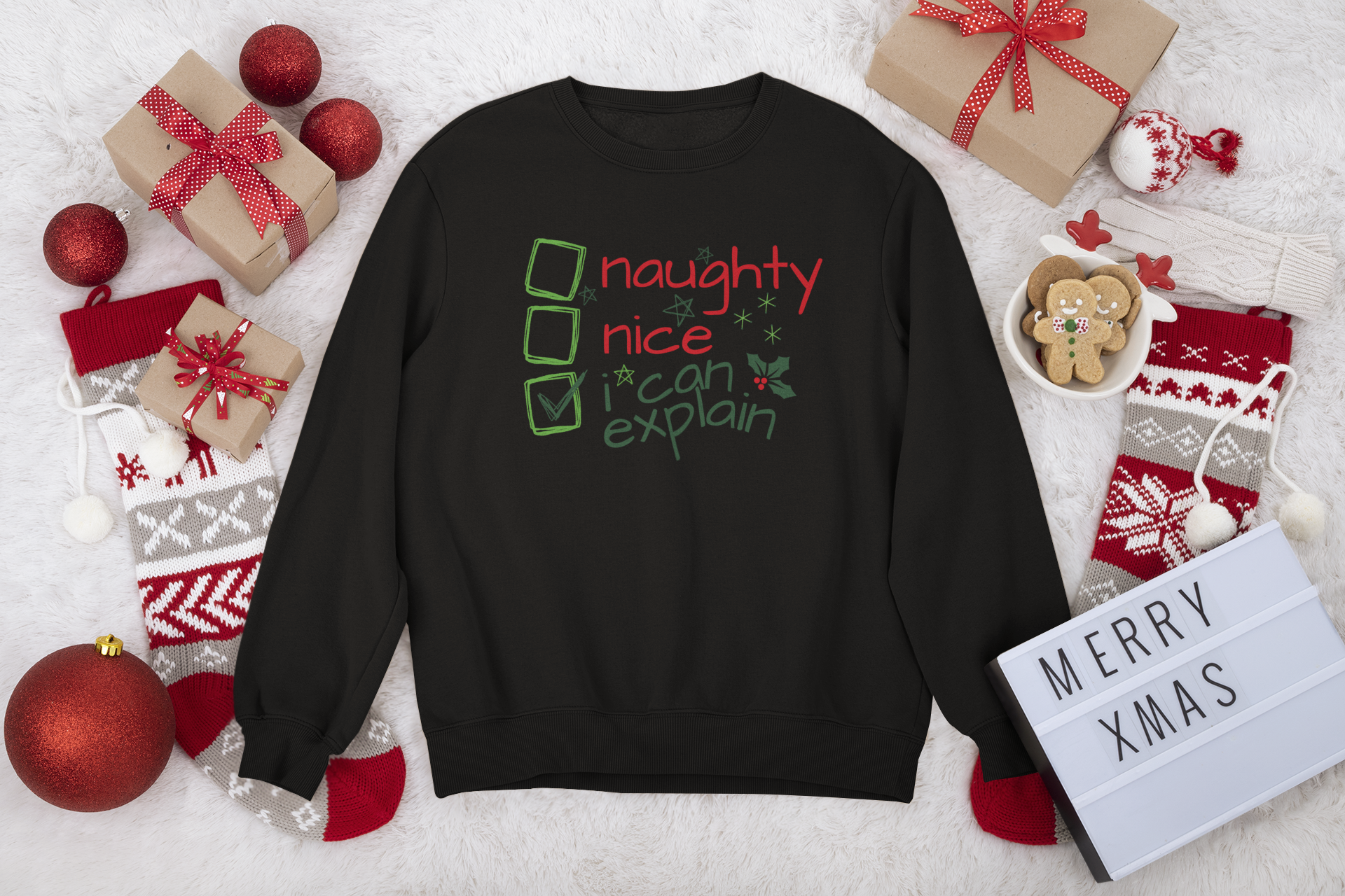 Xmas "I Can Explain' Unisex Adults T-Shirts and Sweatshirts