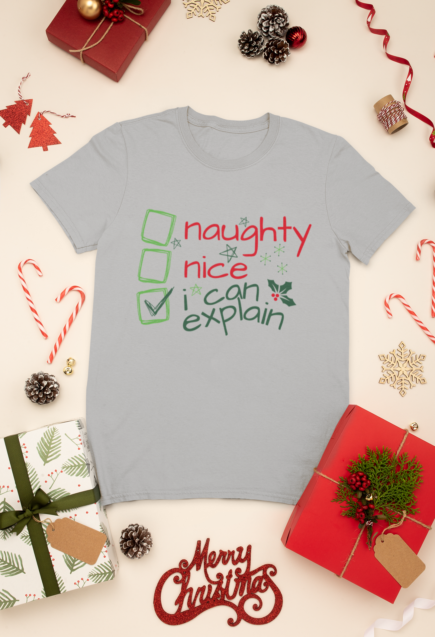 Xmas "I Can Explain' Unisex Adults T-Shirts and Sweatshirts