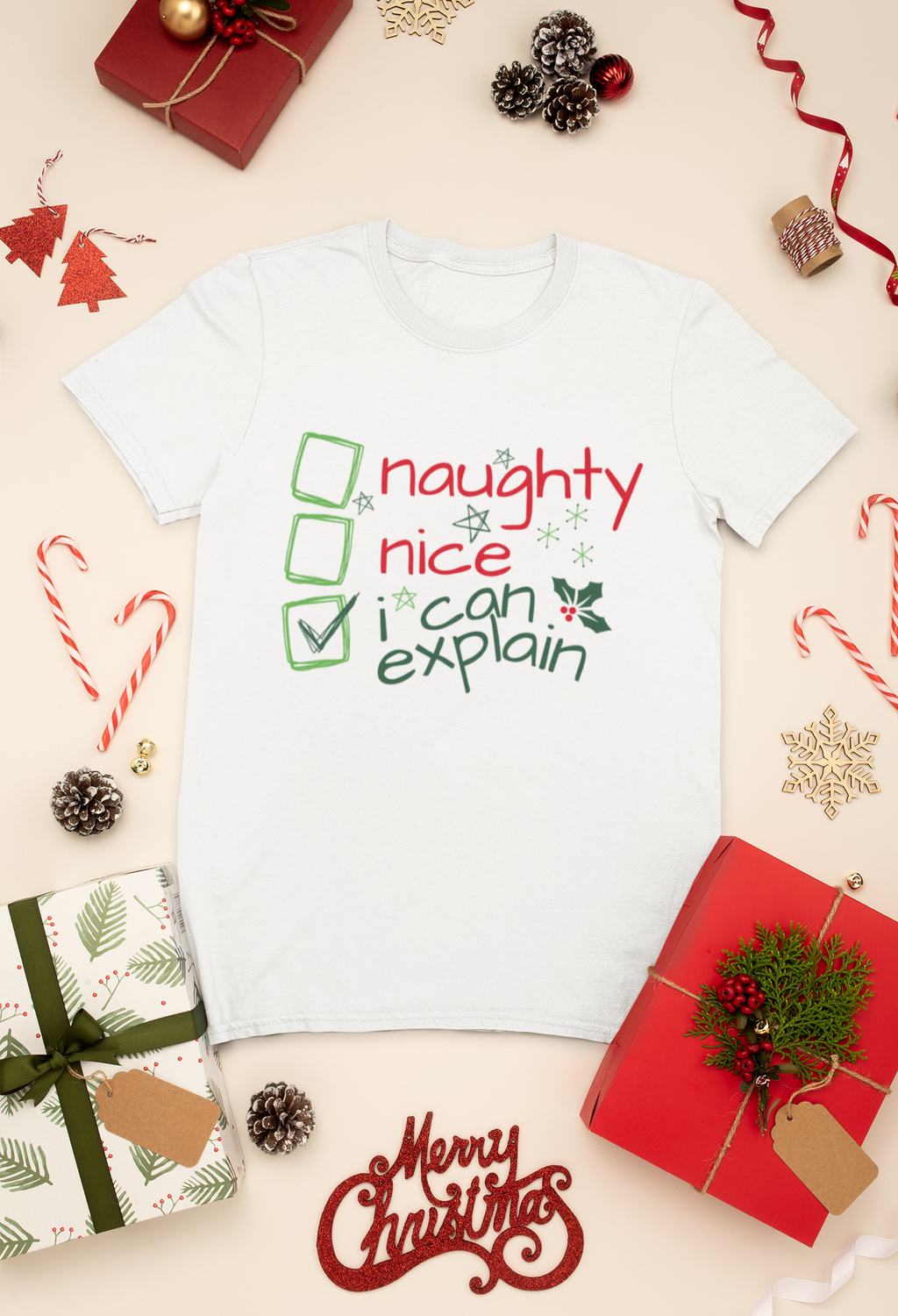 Xmas "I Can Explain' Unisex Adults T-Shirts and Sweatshirts