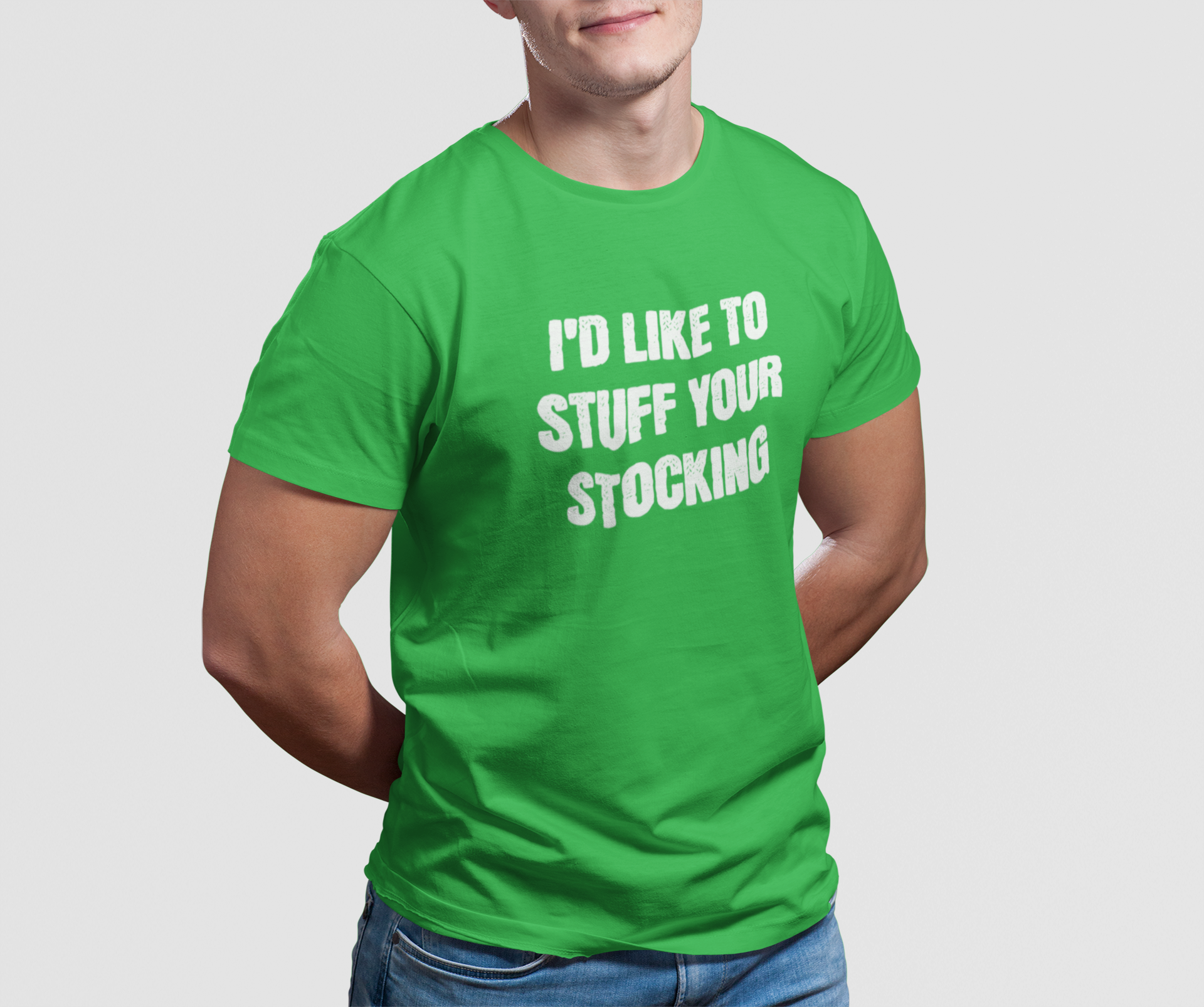 Xmas - His & Hers - 'Stuff Your Stocking / Candy Cane In Pocket' T-Shirts / Sweatshirts