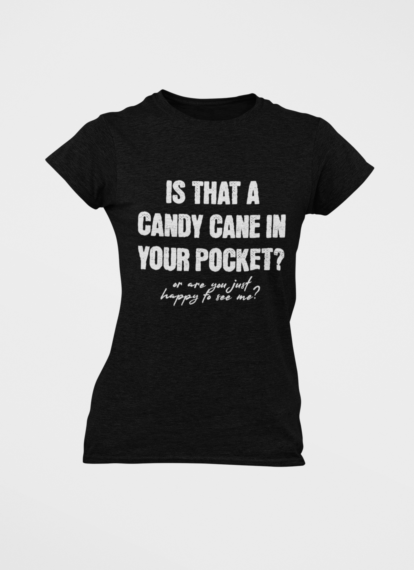 Xmas - His & Hers - 'Stuff Your Stocking / Candy Cane In Pocket' T-Shirts / Sweatshirts