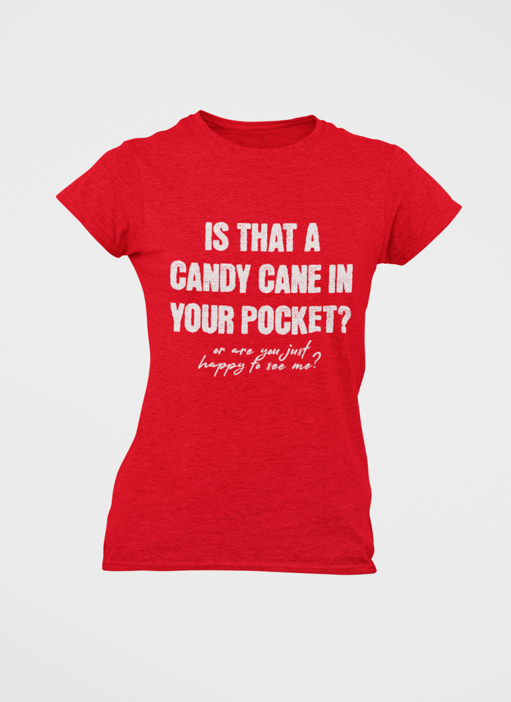 Xmas - His & Hers - 'Stuff Your Stocking / Candy Cane In Pocket' T-Shirts / Sweatshirts