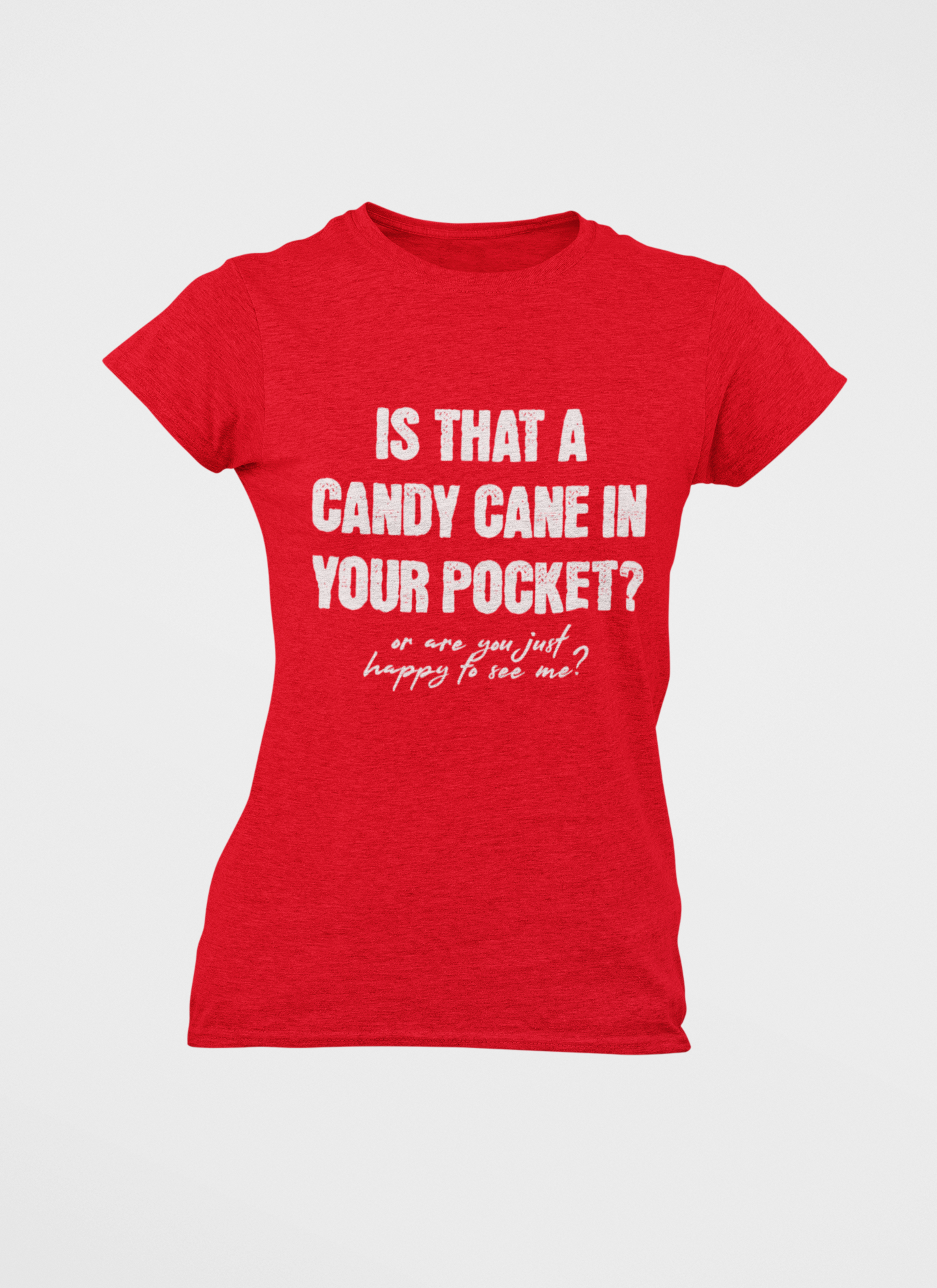 Xmas - His & Hers - 'Stuff Your Stocking / Candy Cane In Pocket' T-Shirts / Sweatshirts